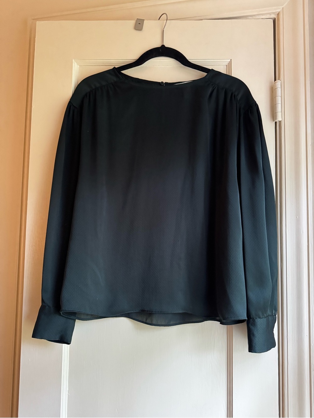 H&M Forest GreenFlowing Long-Sleeve Blouse